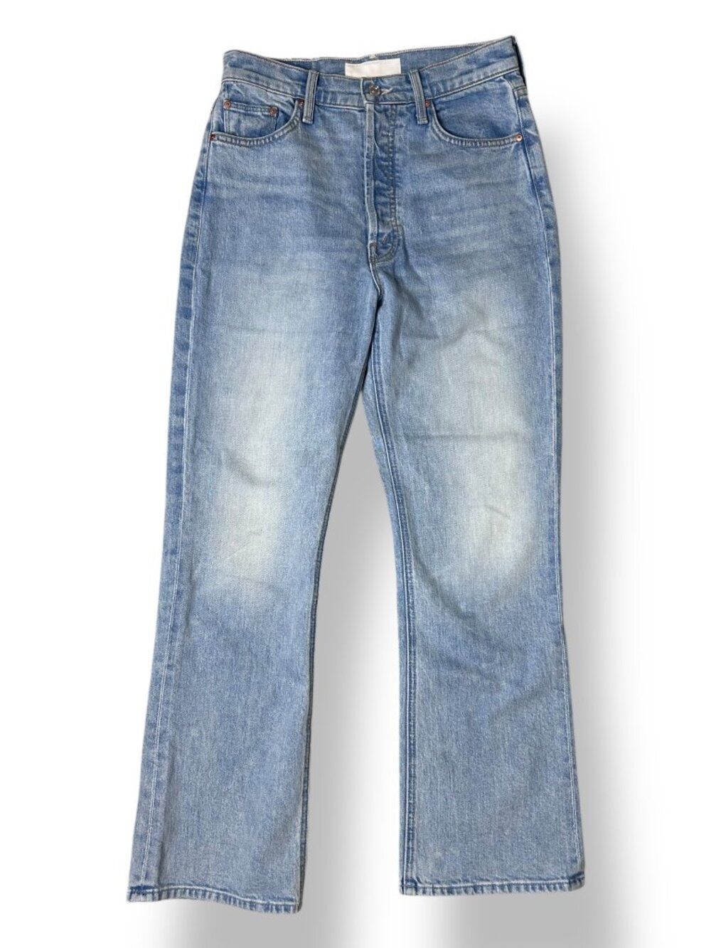 Mother Women's The Tripper High Waist Straight Leg Light Wash Ankle Jeans Sz 27